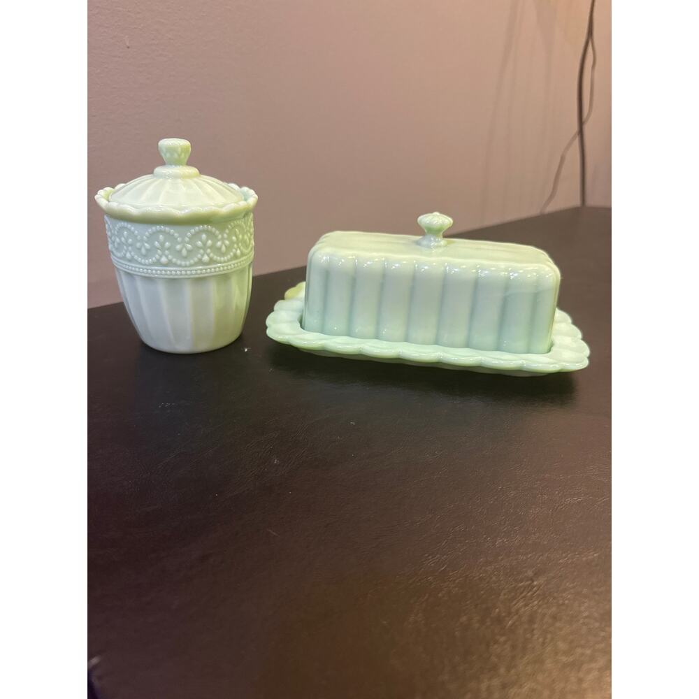 Timeless Beauty 2 Piece Sugar Bowl, Creamer & Butter Dish Set. The pioneer woman